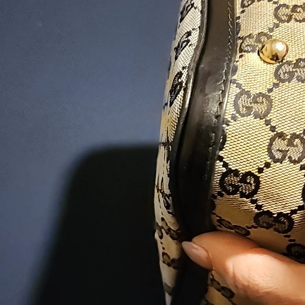 Gucci Blue and Red Stripe Monogram Bag - Picture 12 of 16